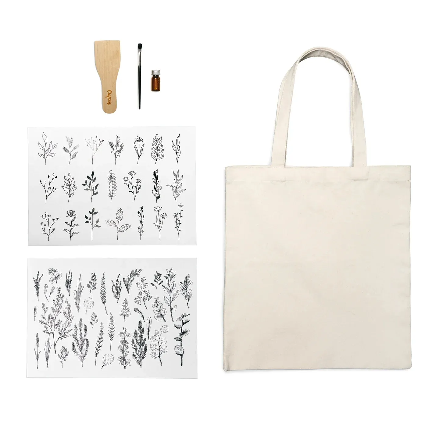 Kikkerland Crafters Image Transfer Tote Bag