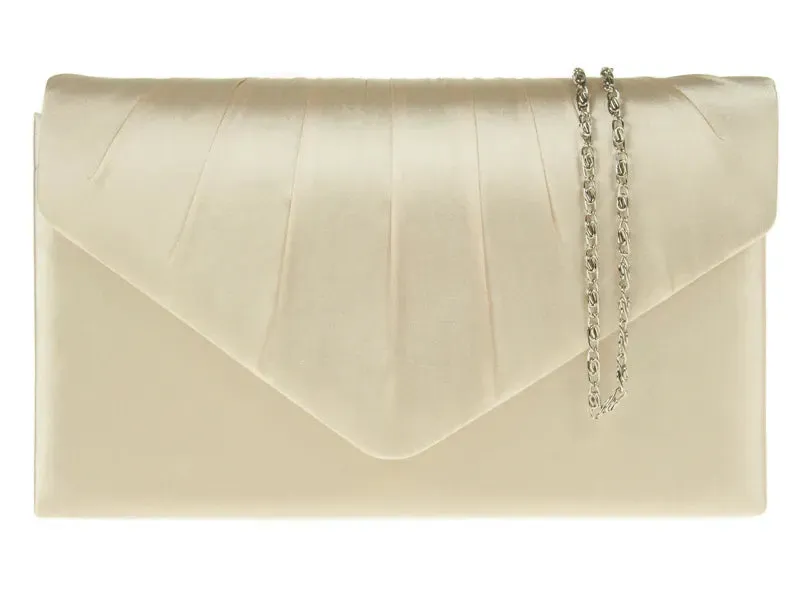 Koko Gold Satin Clutch Bag