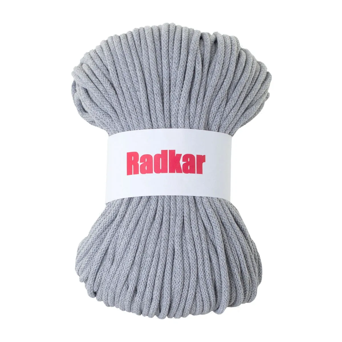 Light grey 100 Braided cotton cord 5mm