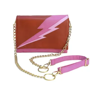 Lightning Bolt Romy Convertible Clutch in Paparazzi