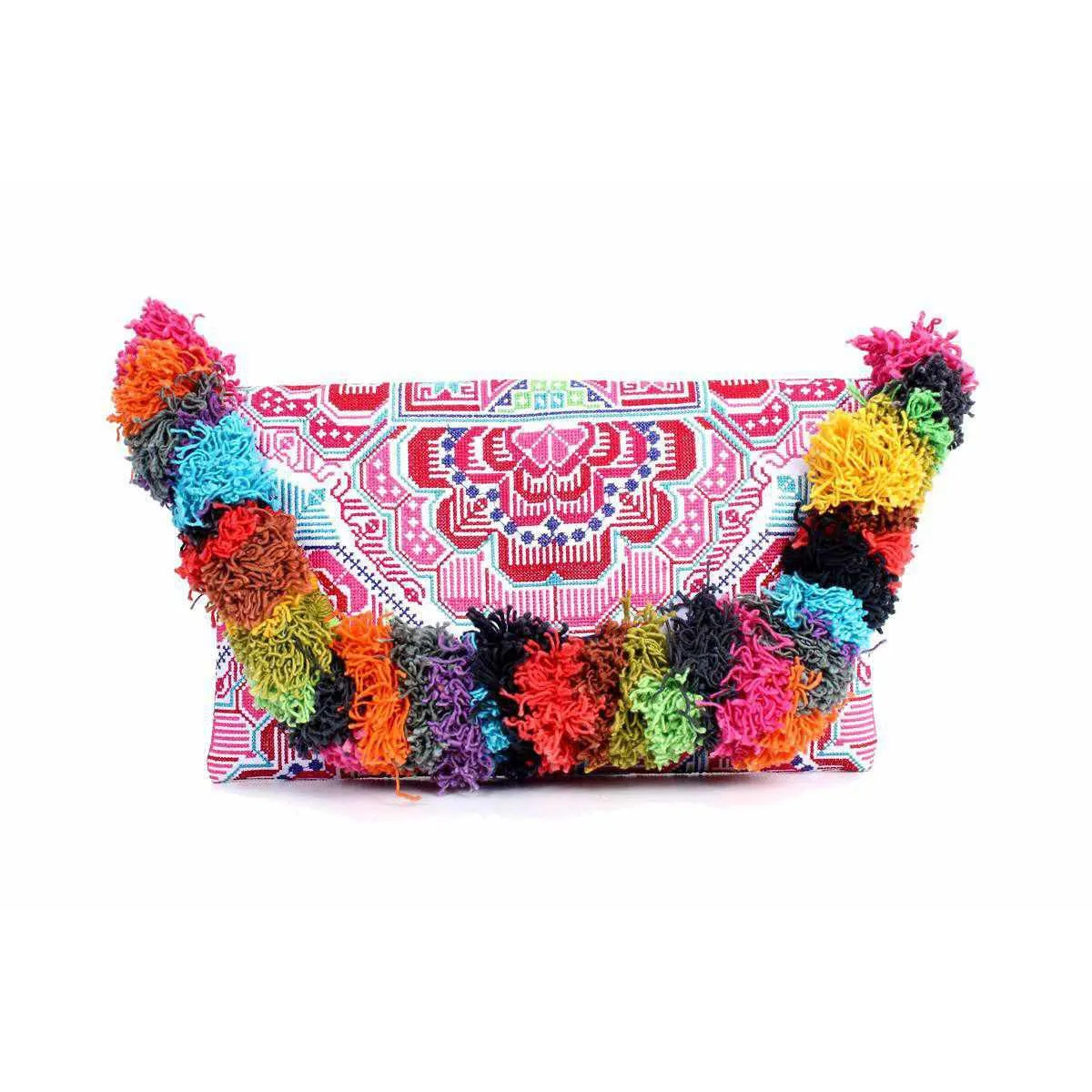 Lotus Star Embroidered Clutch Bag - Thailand