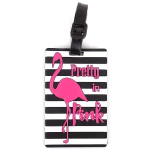 Luggage tag Luggage tag Suitcase tag with address label - Flamingo