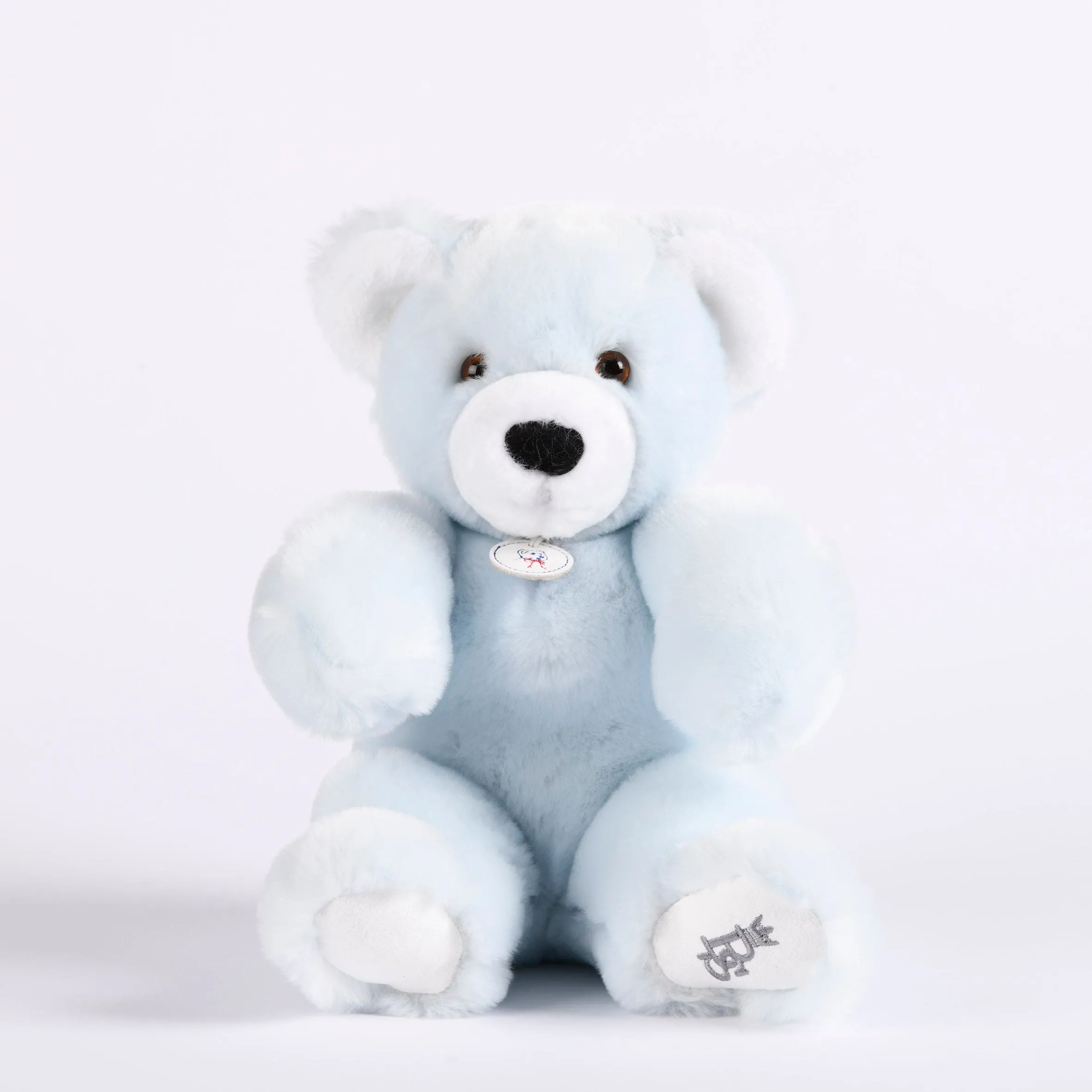 Martin | Blue Plush Bear (30 Cm) - Made In France