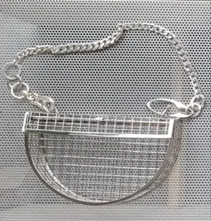 Martine Ali - Silver cage bag