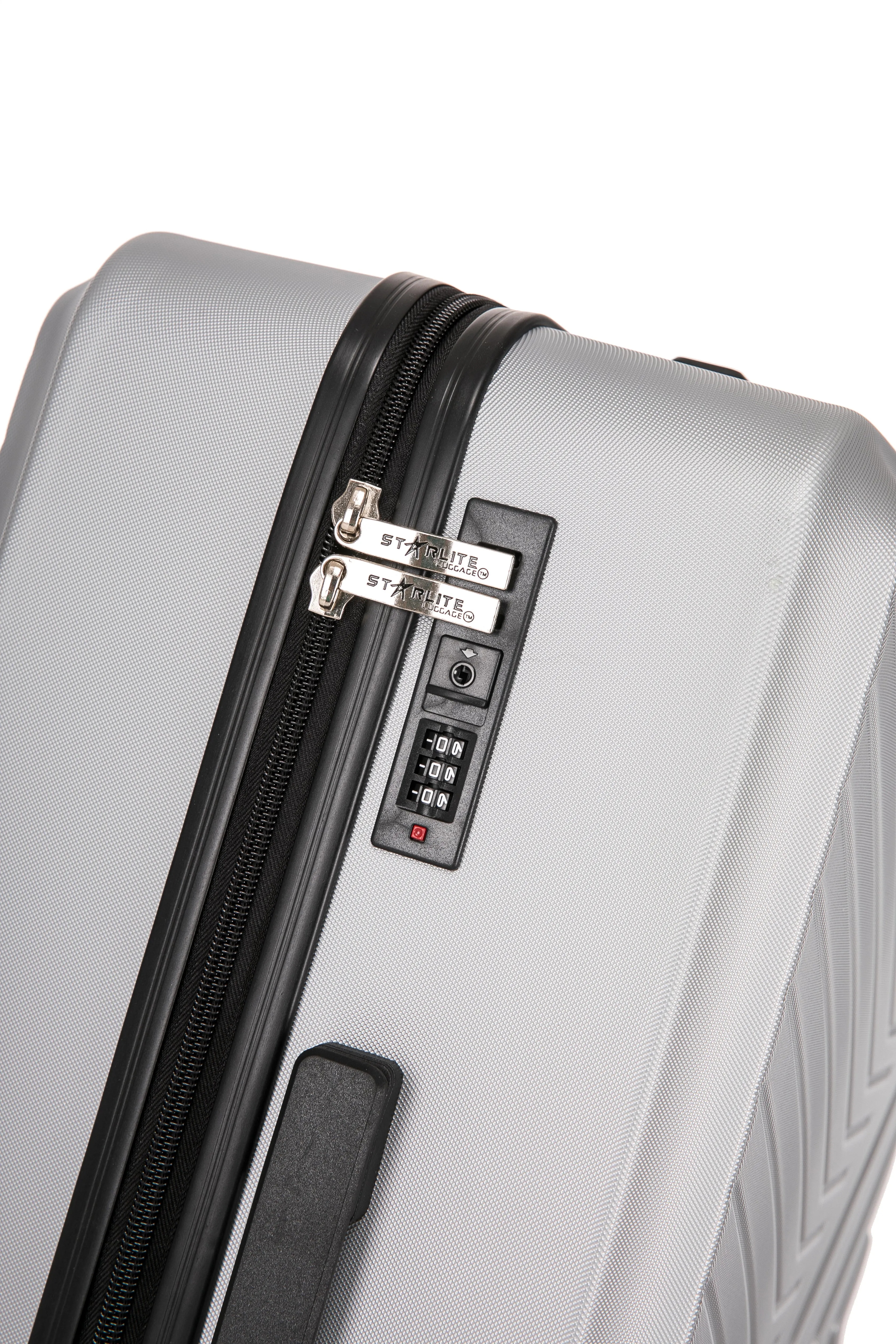 Medium ABS-147 Lightweight Hard Shell Suitcase - Silver