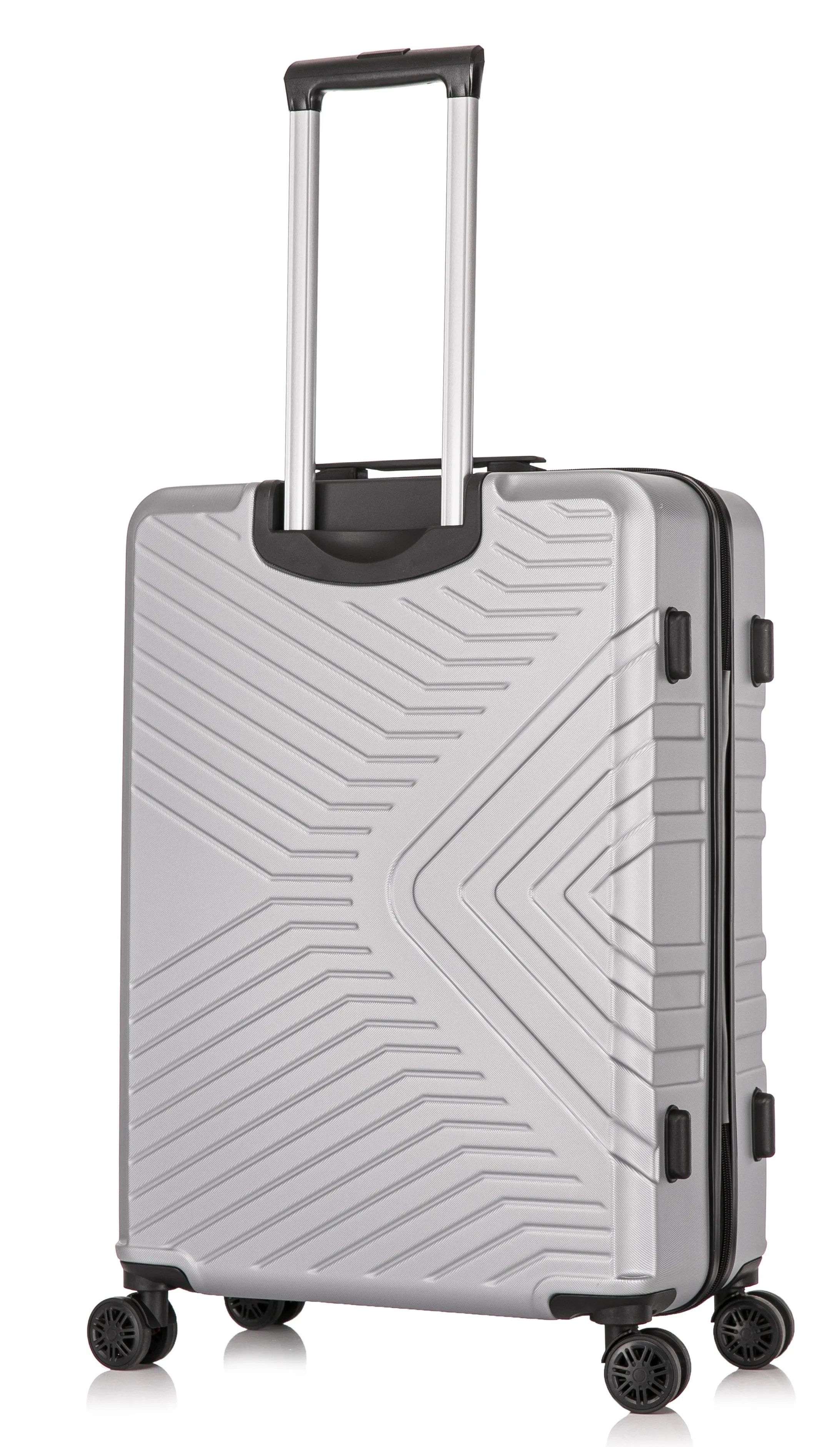 Medium ABS-147 Lightweight Hard Shell Suitcase - Silver