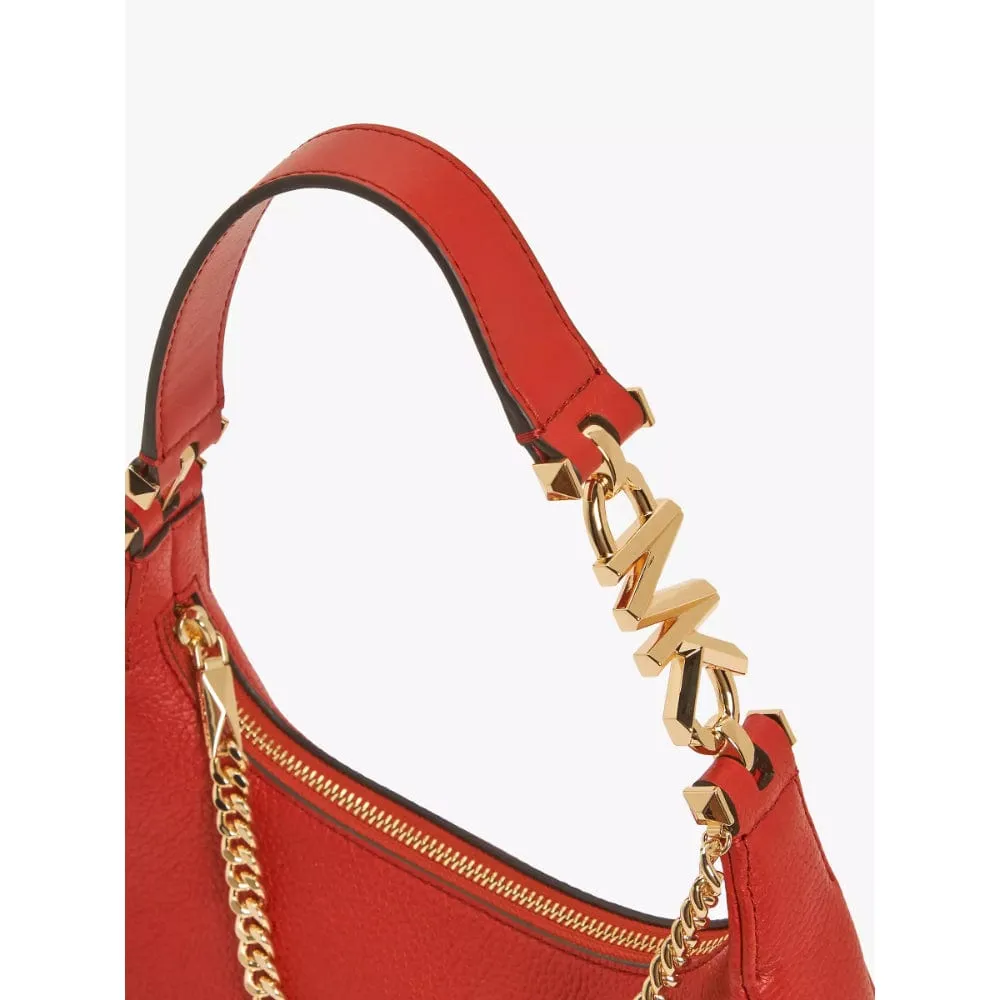 Michael Kors Piper Small Leather Pouchette Bag in Terracotta