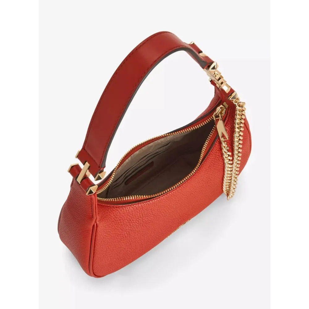 Michael Kors Piper Small Leather Pouchette Bag in Terracotta