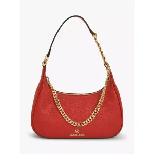 Michael Kors Piper Small Leather Pouchette Bag in Terracotta