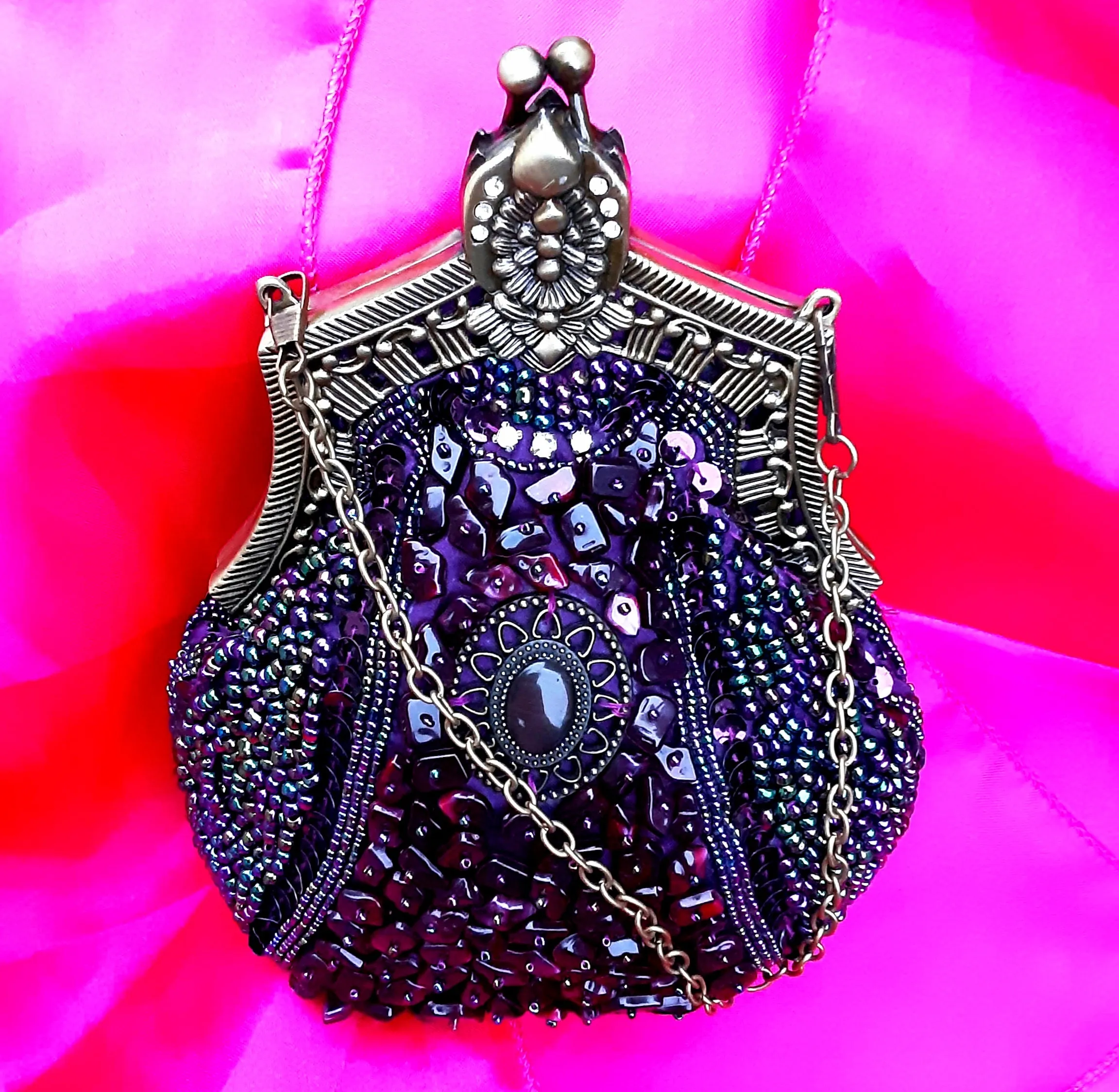 Midnight Purple Evening Bag