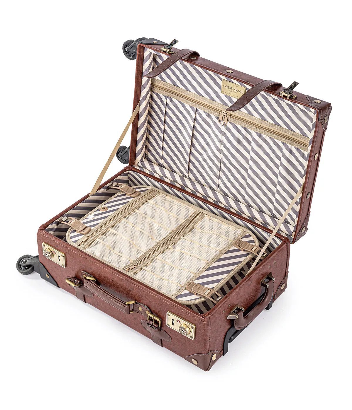 Minimalism Spinner Suitcase - Caramel Brown's