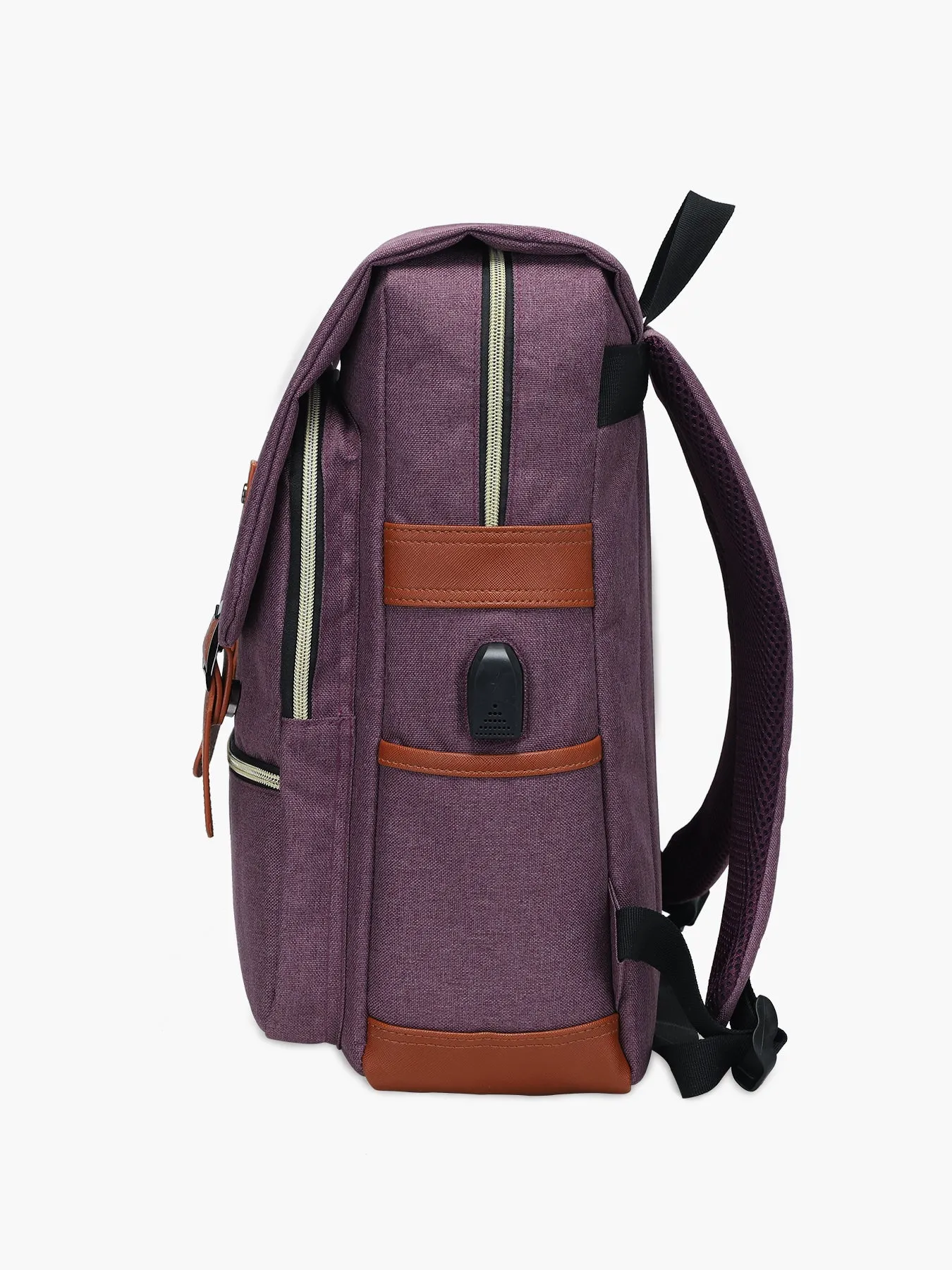 Modoker 15'' Vintage Laptop Backpack with USB Charging Port