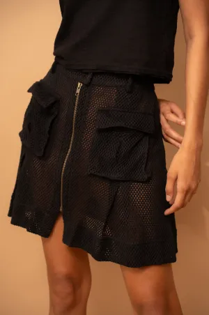 Net Cargo Skirt