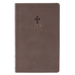 NKJV Brown Imitation Leather Value Ultra Thinline Bible Comfort Print