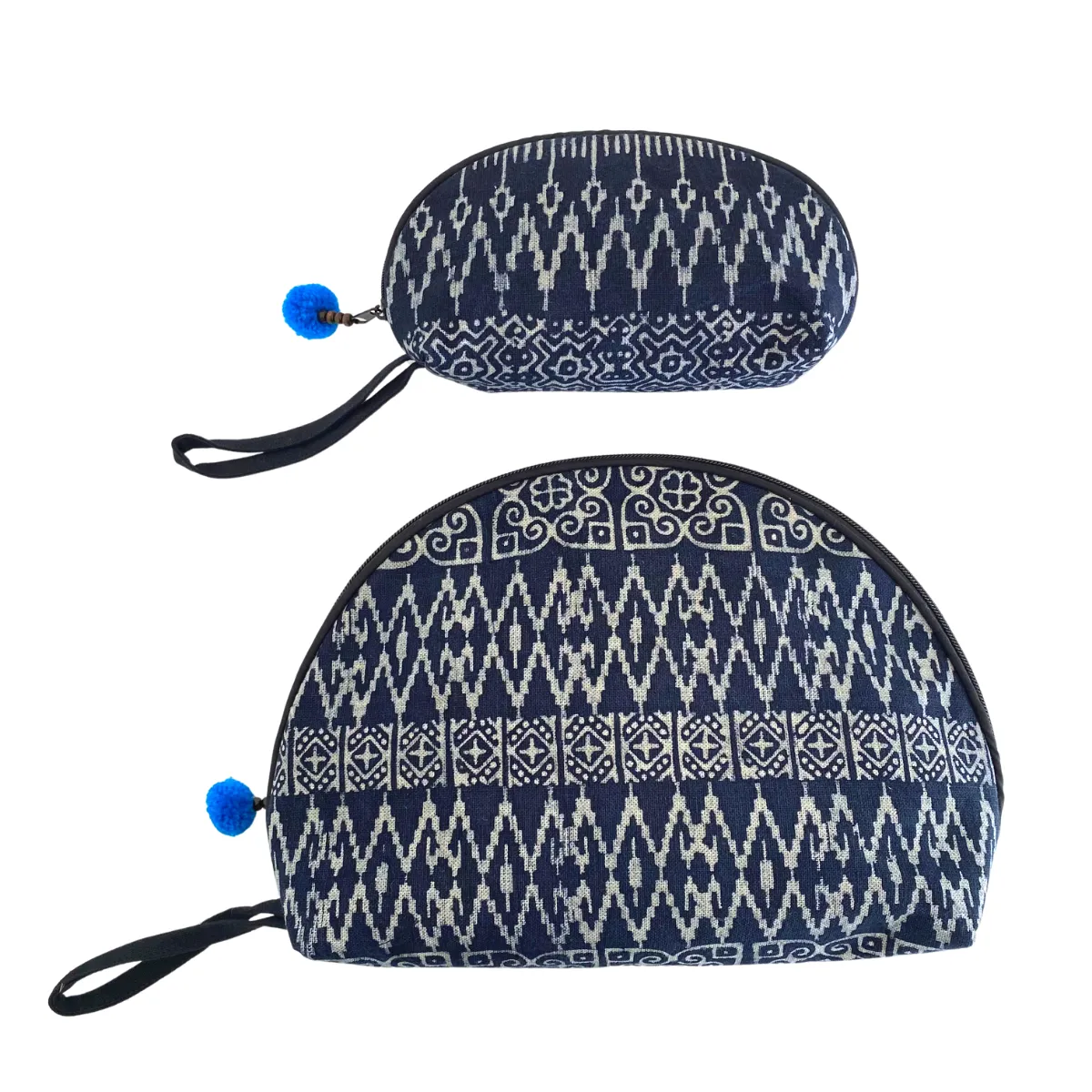 Oasis Batik Coin Cosmetic Bag Indigo - Thailand