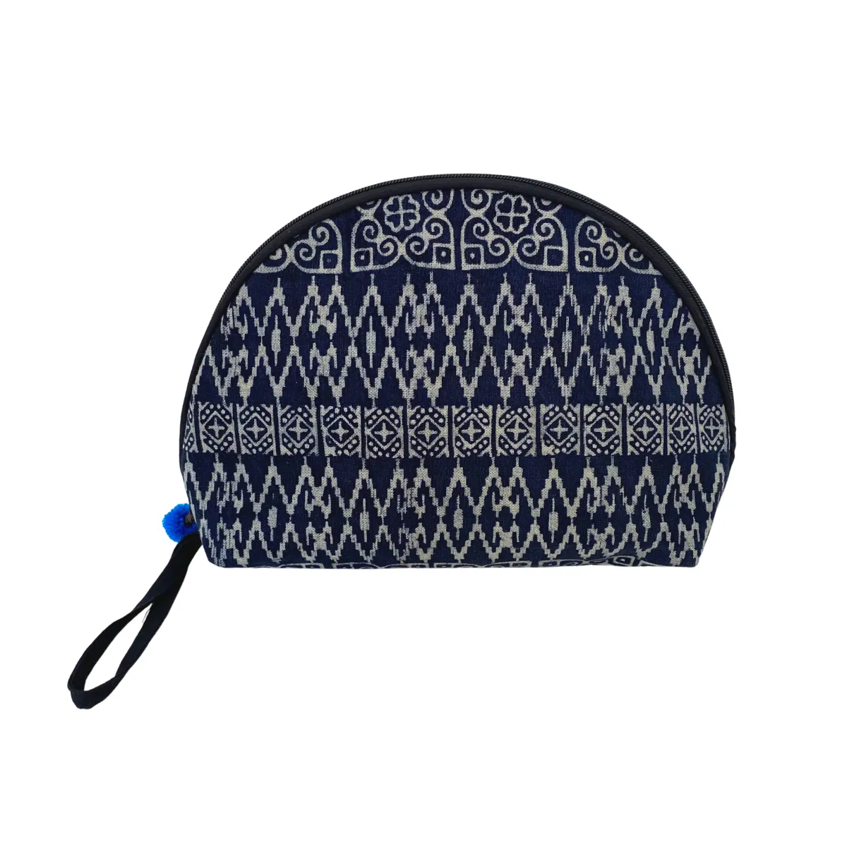 Oasis Batik Coin Cosmetic Bag Indigo - Thailand