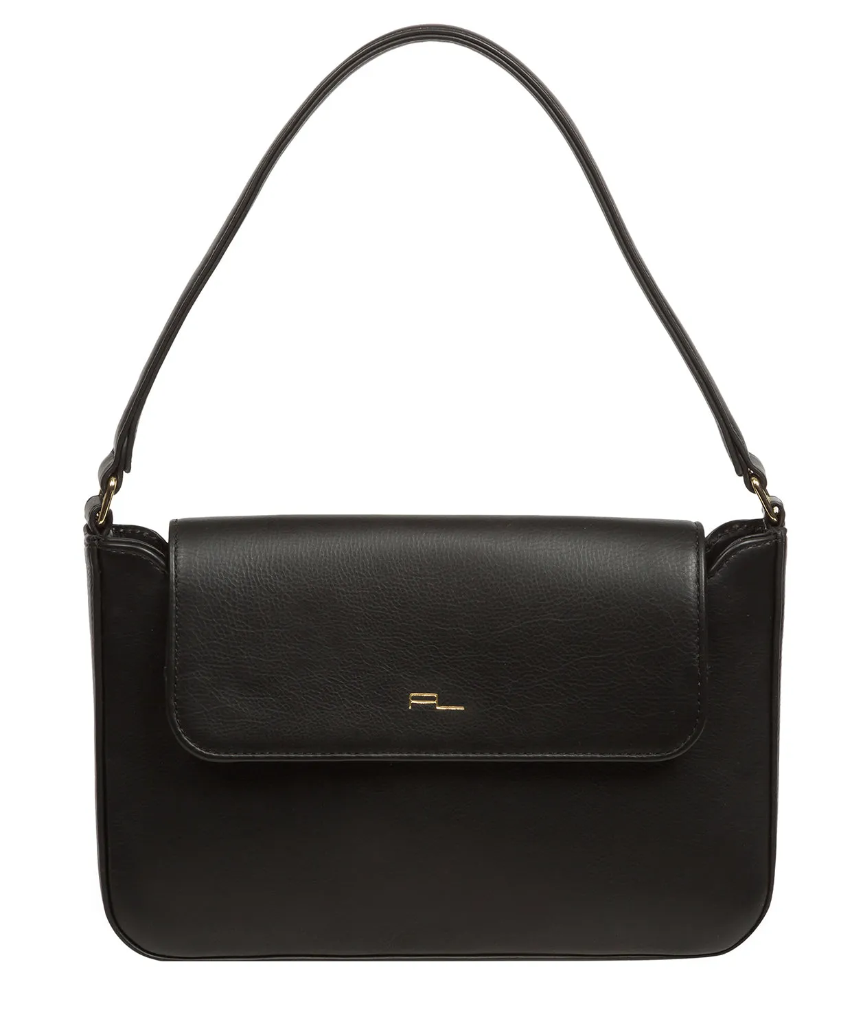 'Olivia' Black Nappa Leather Evening Bag