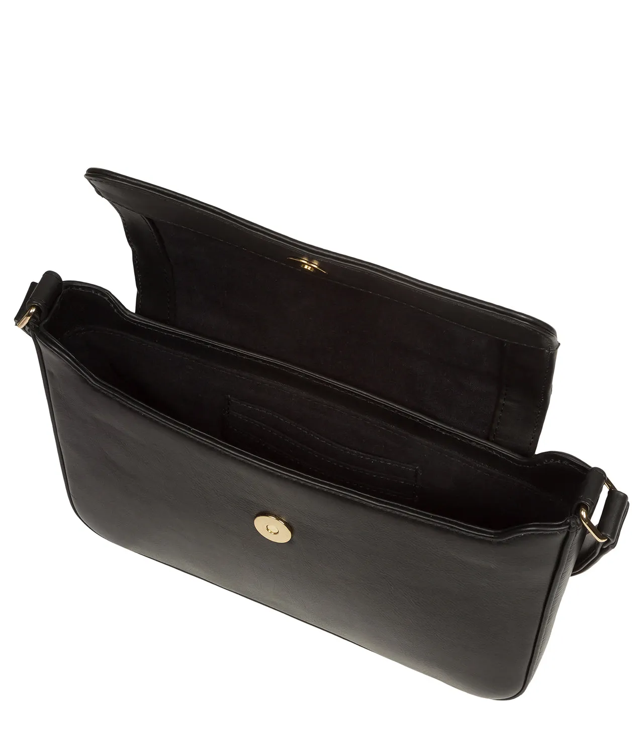 'Olivia' Black Nappa Leather Evening Bag