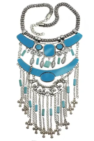 Ornate Rhinestone Statement Necklace