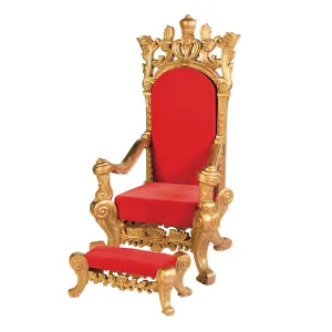 Ornate Santa Chair & Foot Rest