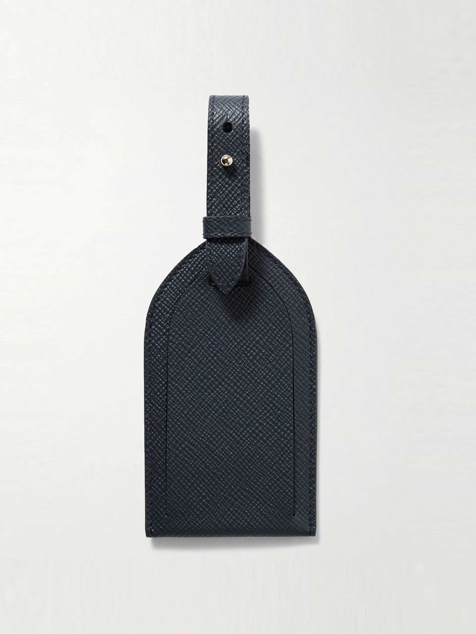 Panama cross-grain leather luggage tag