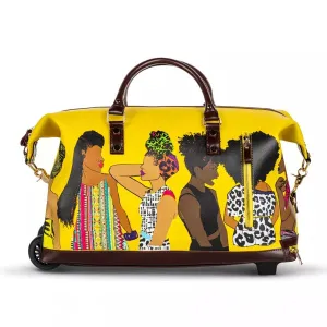 Pardon My Fro Travel Trolley - Squad Yellow