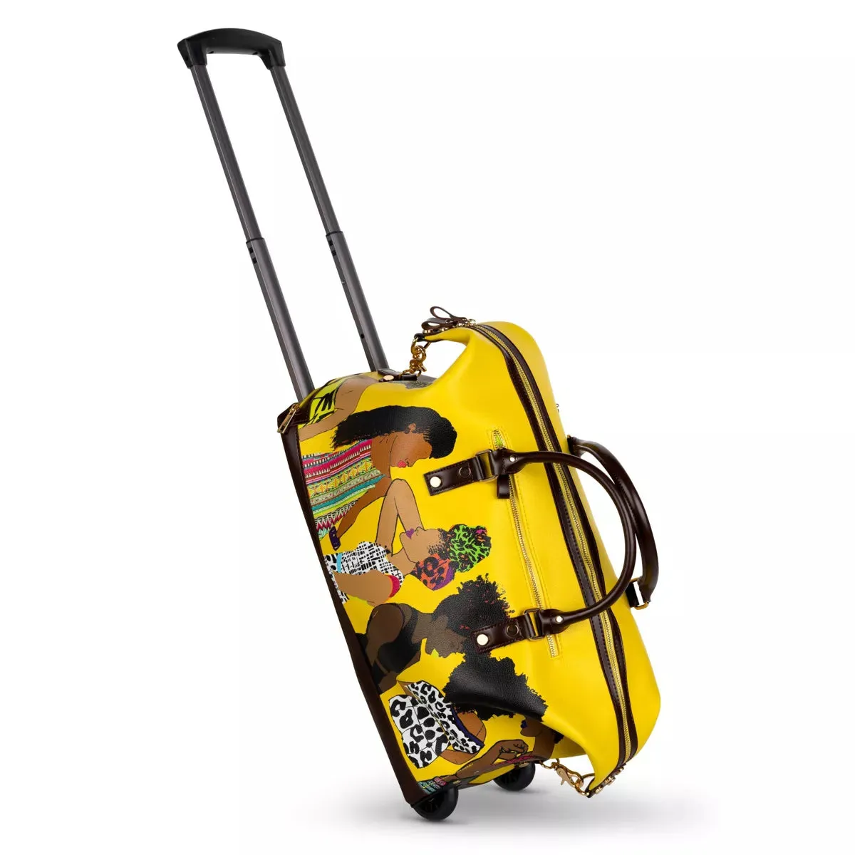 Pardon My Fro Travel Trolley - Squad Yellow