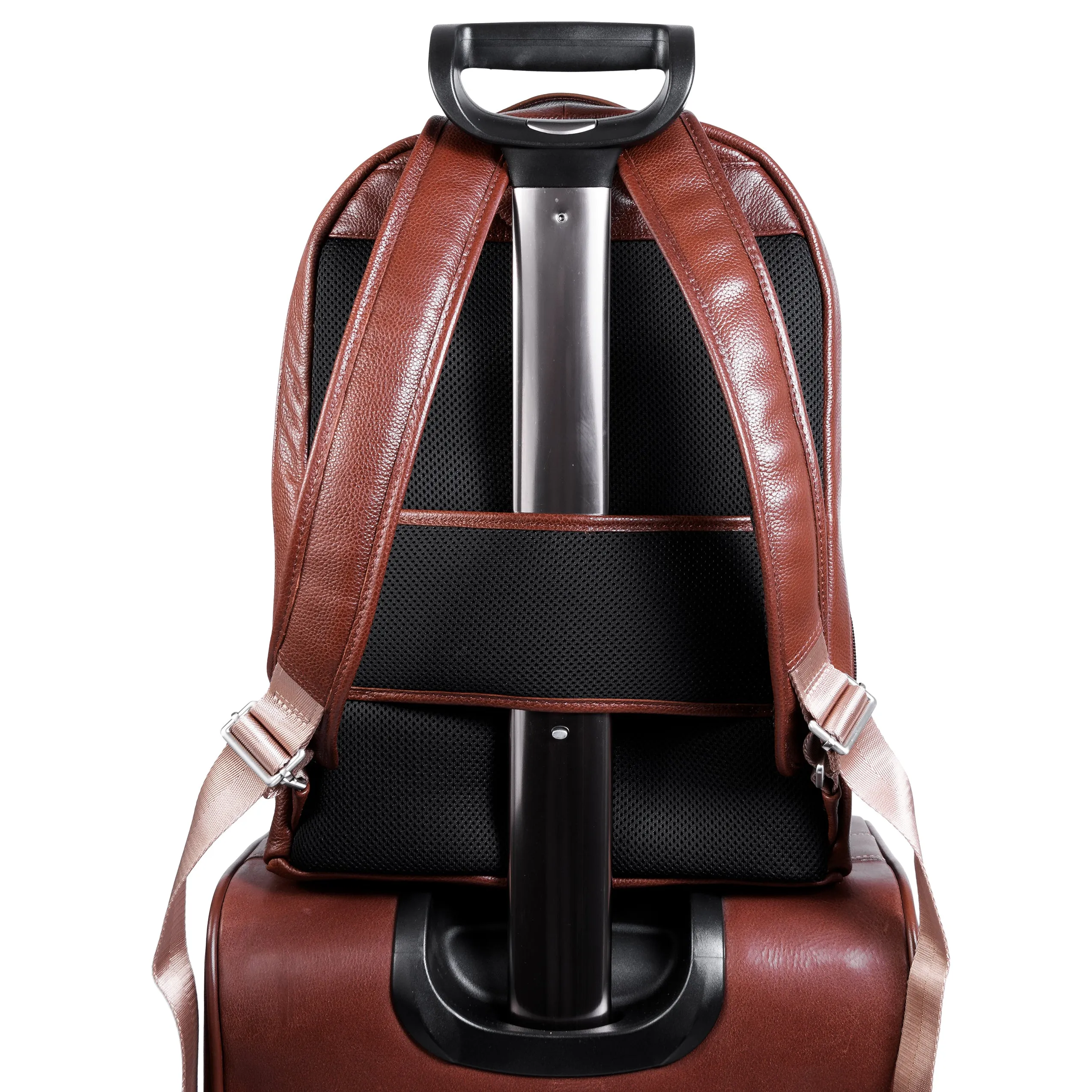 PARKER | 15” Leather Dual-Compartment Laptop Backpack