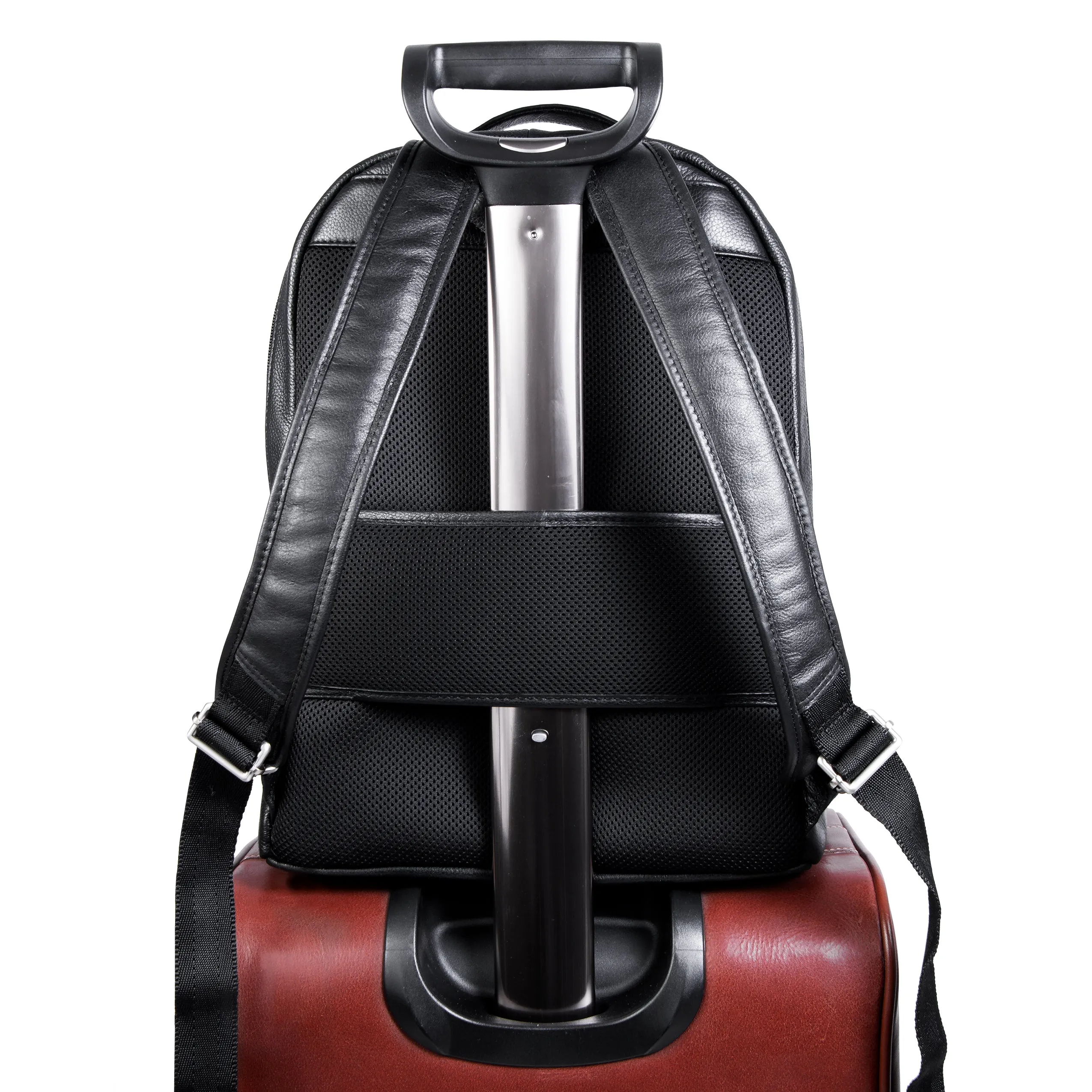 PARKER | 15” Leather Dual-Compartment Laptop Backpack