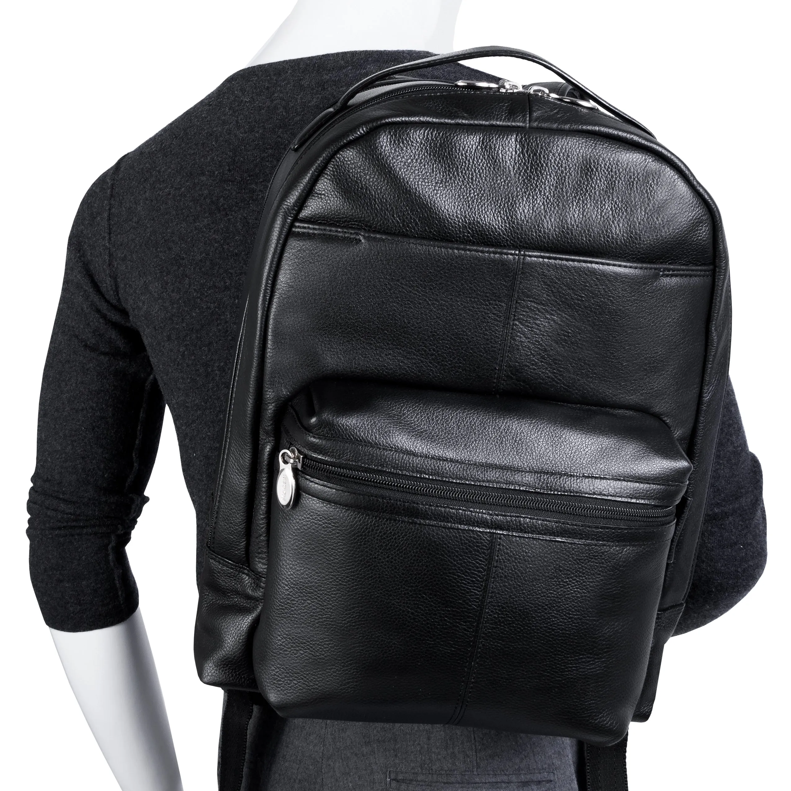 PARKER | 15” Leather Dual-Compartment Laptop Backpack