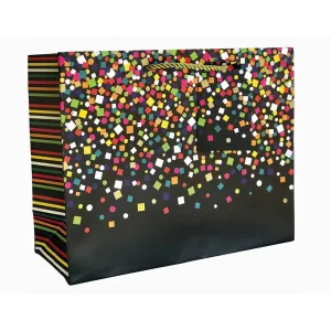 Party Popper Black Tote - Large