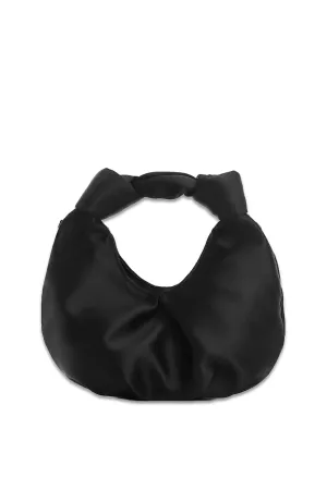 Pauli Satin Evening Bag, Black