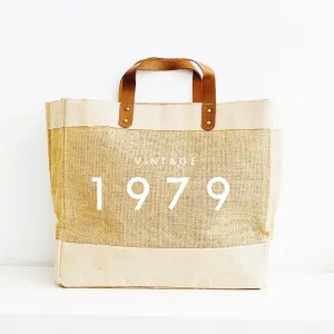 Personalised Jute Tote Bag - Vintage