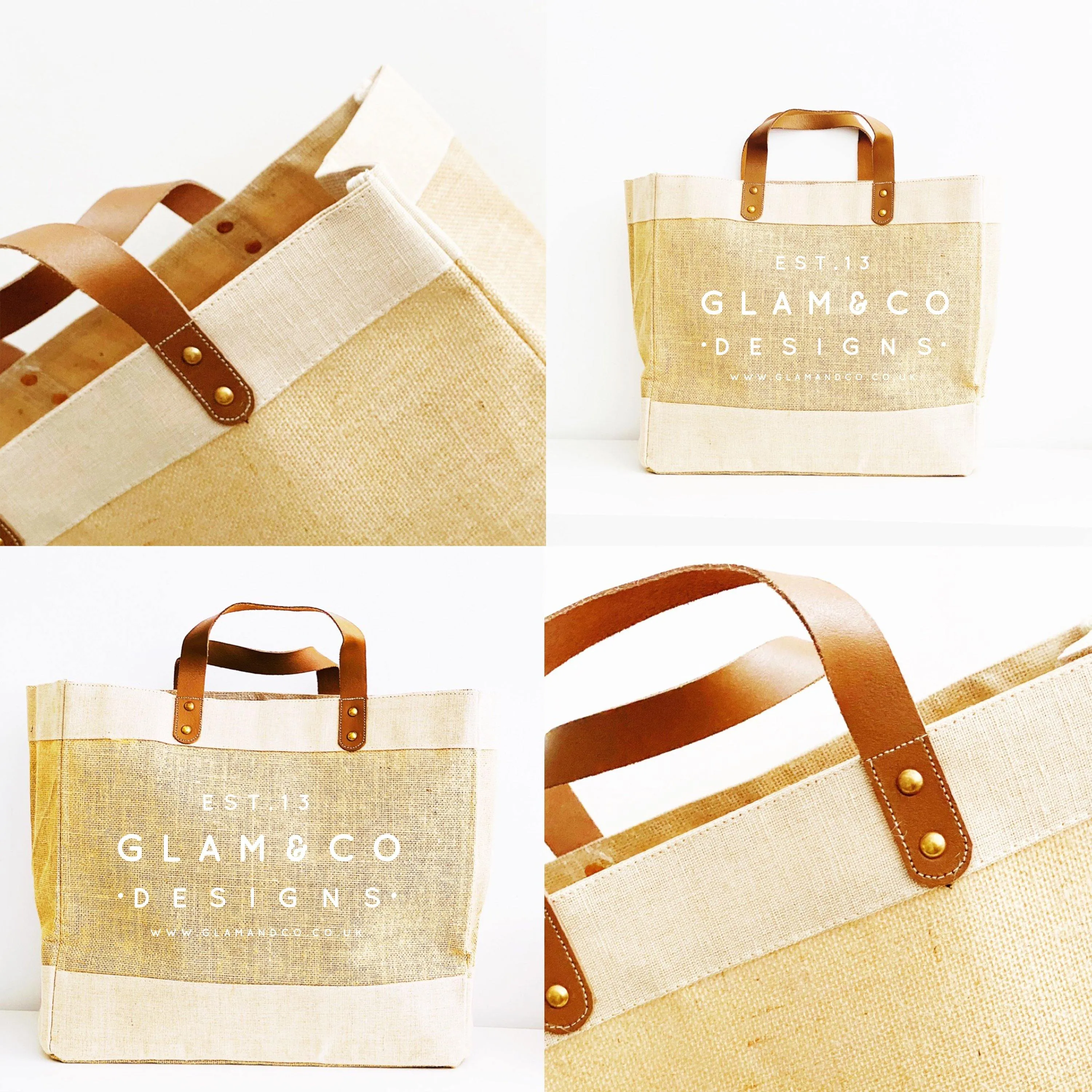 Personalised Jute Tote Bag - Vintage