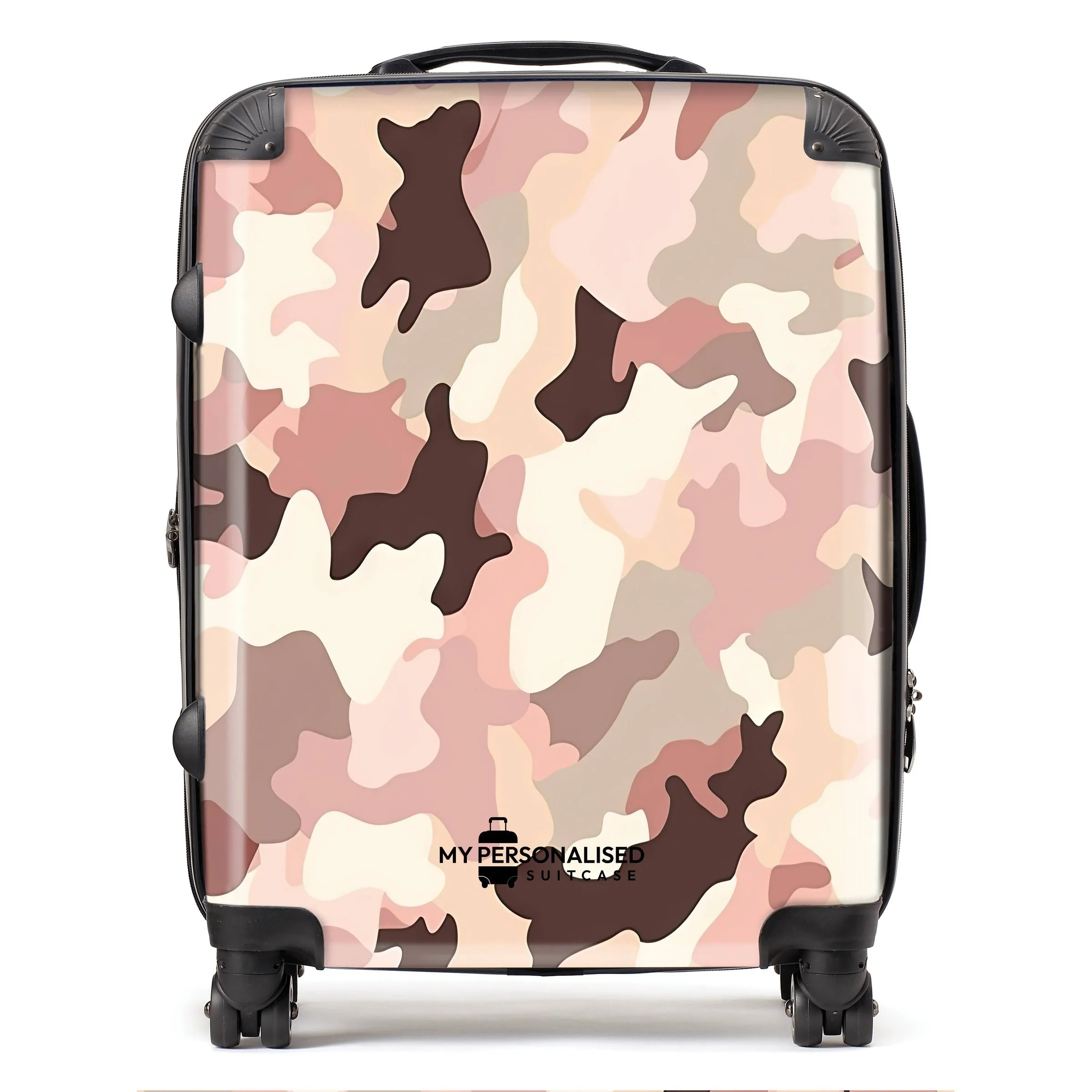 Personalised Pink Camouflage Suitcase