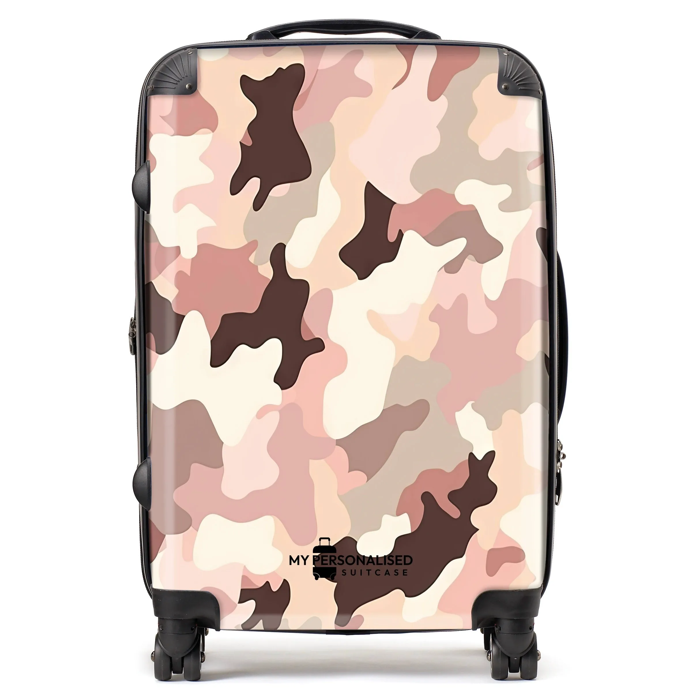 Personalised Pink Camouflage Suitcase