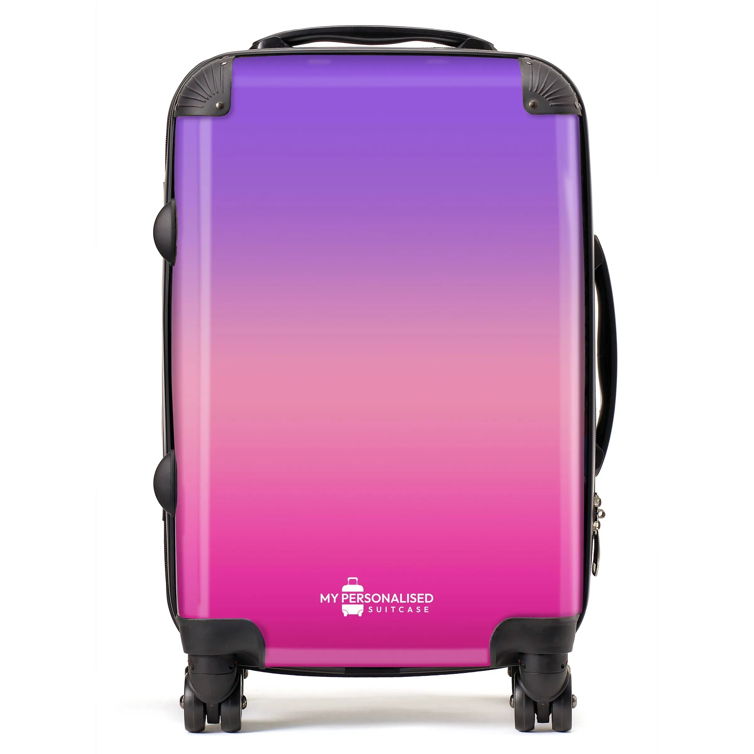 Personalised Pink, Peach and Purple Ombre Gradient Suitcase