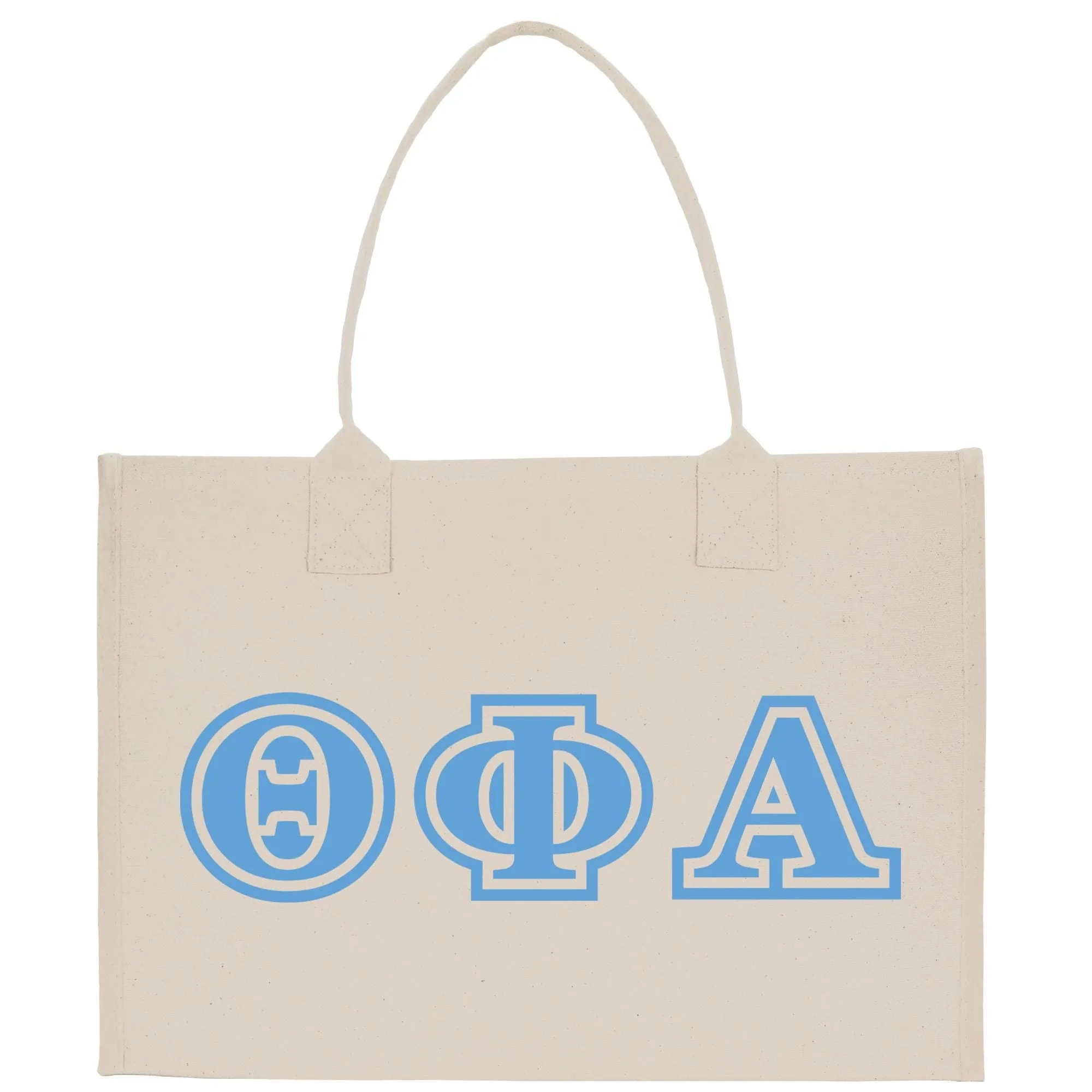 Personalized 3 Initials Sorority Canvas Tote Bag Custom Greek Letter Bag School University Sorority Tote Bag (STB1007)