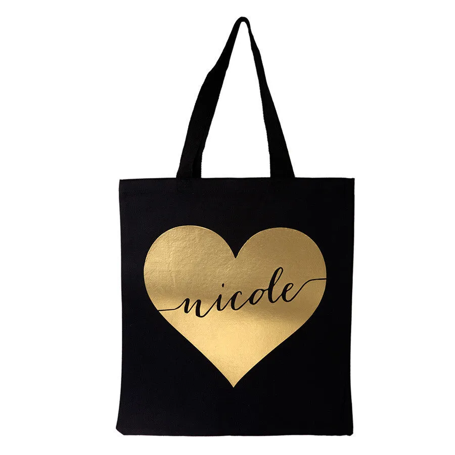 Personalized Heart Tote