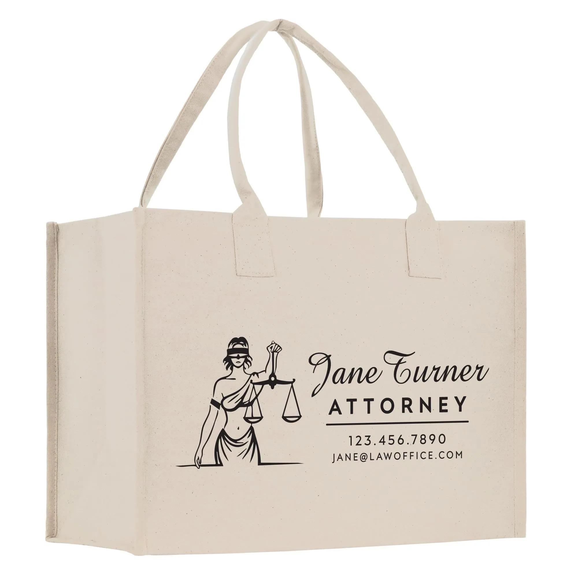 Personalized Lawyer Cotton Canvas Tote Bag Custom Attorney Tote Law Student Gift Bag Lady Justice Tote Paralegal Gift Bag for Her (LAWT1003)