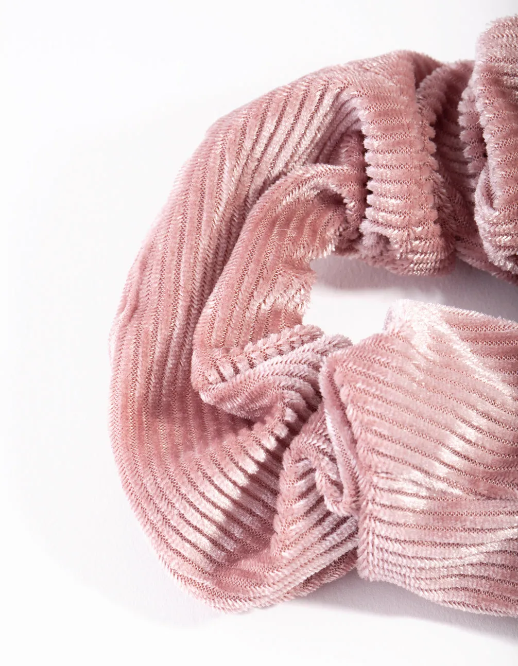 Pink Textured Scrunchie