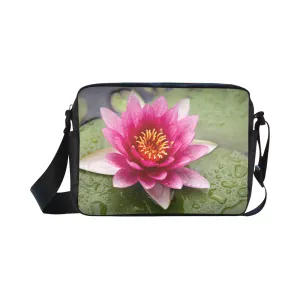 Pink Waterlily Cross-Body Shoulder Bag