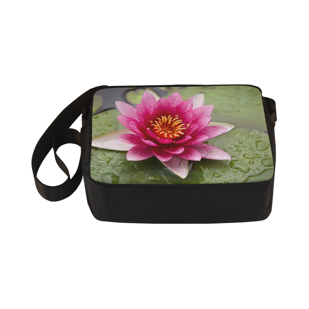 Pink Waterlily Cross-Body Shoulder Bag