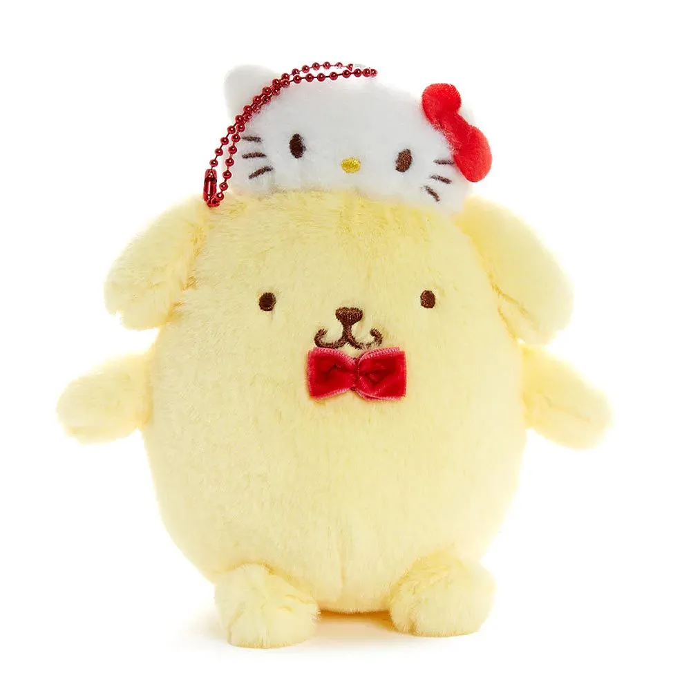 Pompompurin Mascot Keychain Plush :Hello Kitty 50th Anniversary