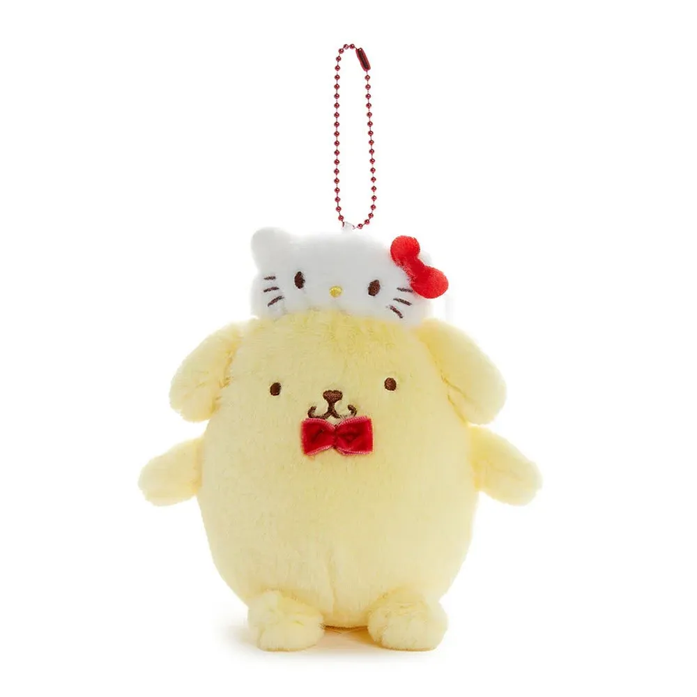 Pompompurin Mascot Keychain Plush :Hello Kitty 50th Anniversary