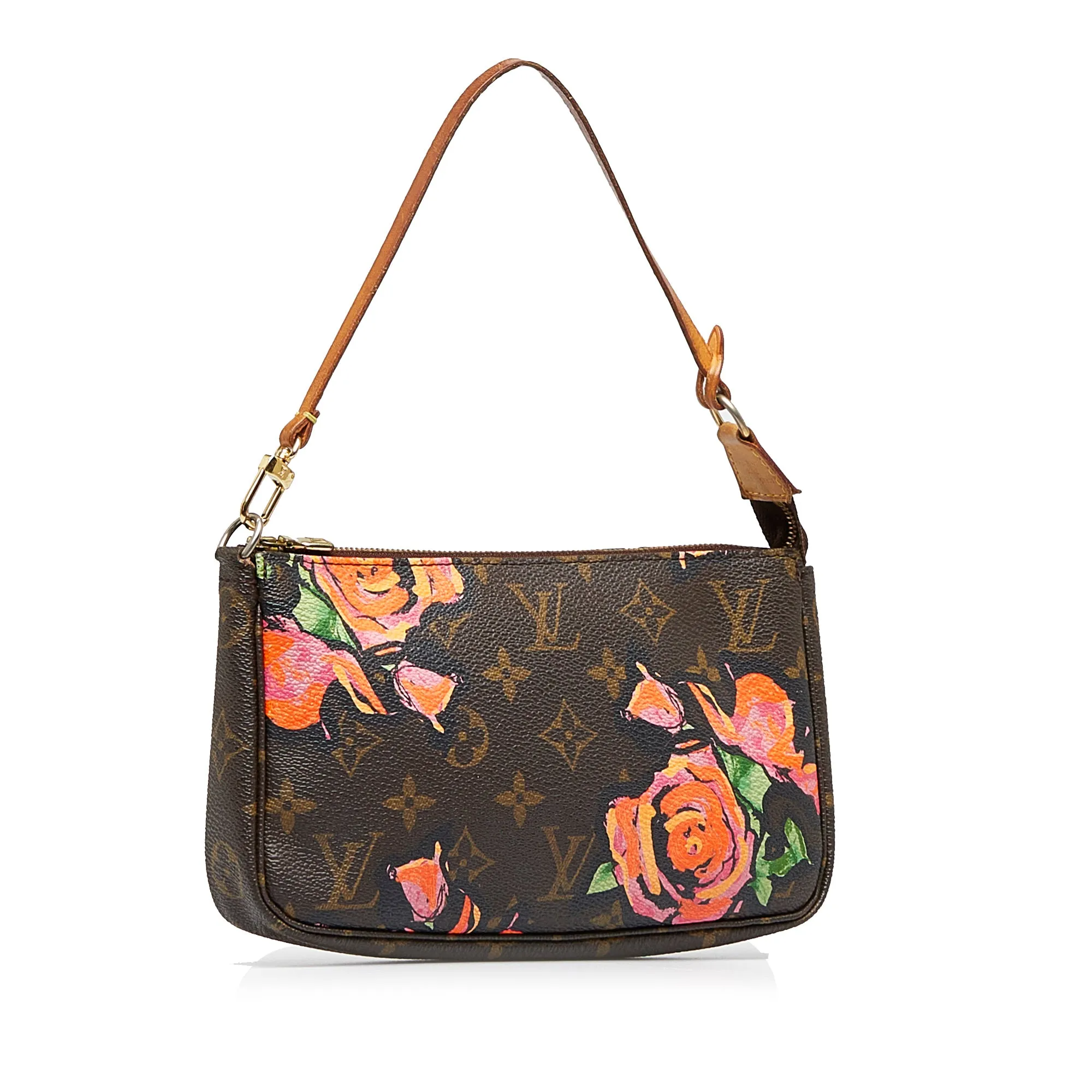 Pre-Owned Louis Vuitton Pochette Accessories Stephen Sprouse Monogram Roses Canvas- LV2082