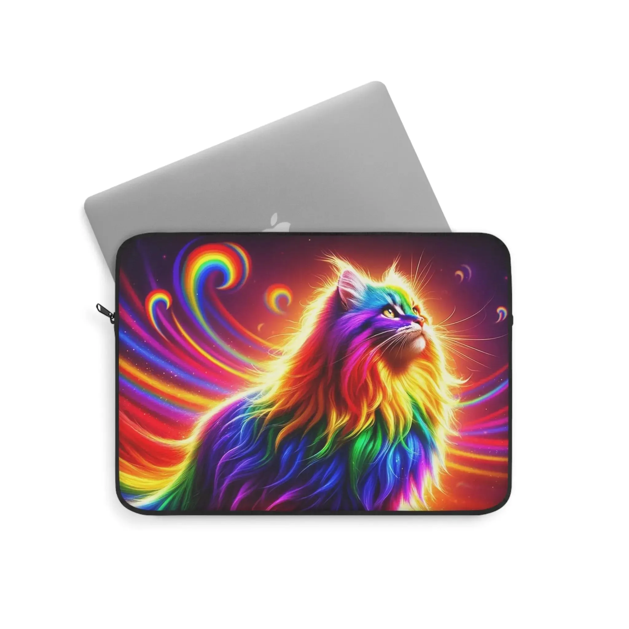 Rainbow Fluffy Cat - Laptop Cover