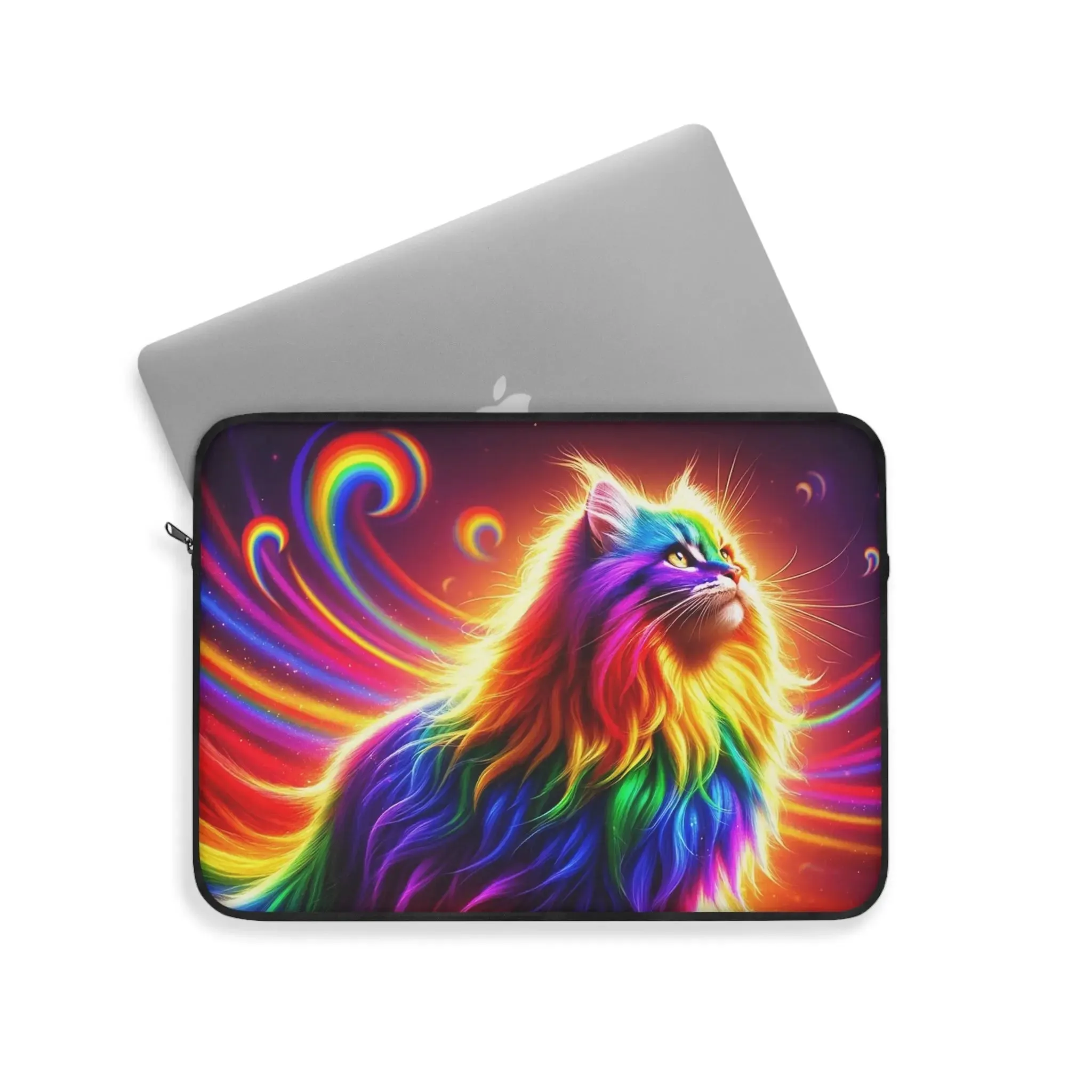 Rainbow Fluffy Cat - Laptop Cover