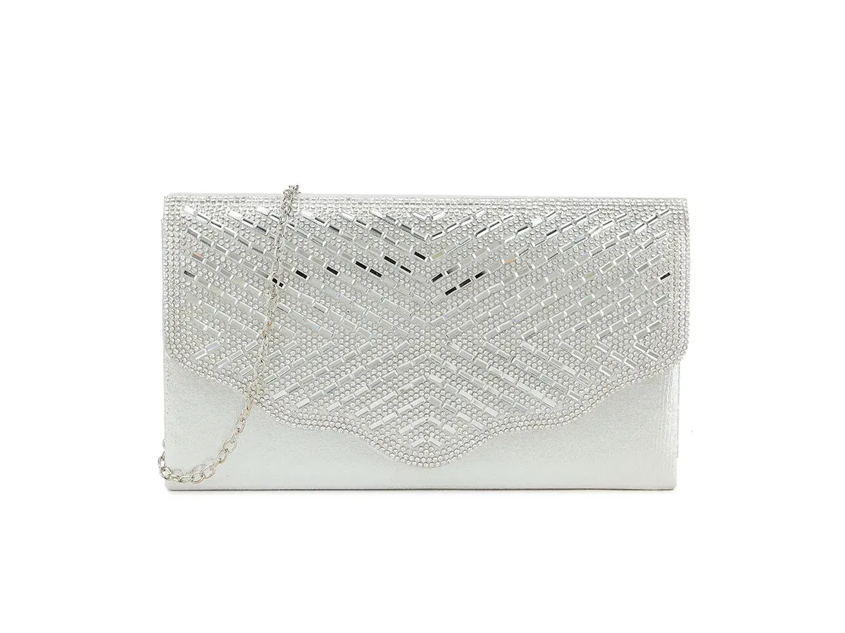 Reese Silver  Clutch