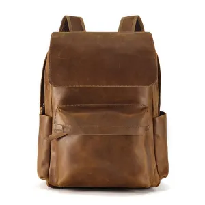 Retro Elegance Leather Backpack